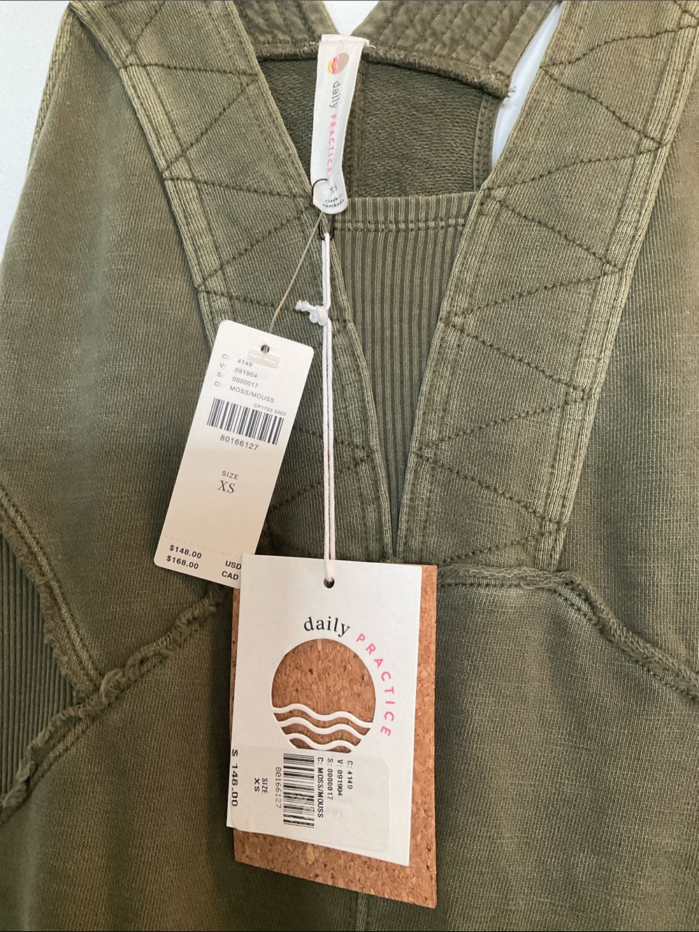 Daily Practice by Anthropologie The Palmra Jumpsuit β’ Size XS Moss New w/ Tags - Picture 14 of 15